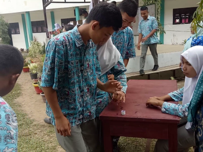 Dokumentasi hari pencoblosan Pemira OSIS calon pengurus OSIS 2019/2020