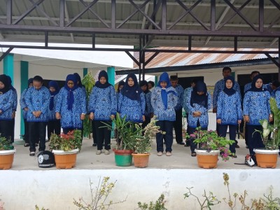 Upacara HUT RI ke-73 - Hening cipta 